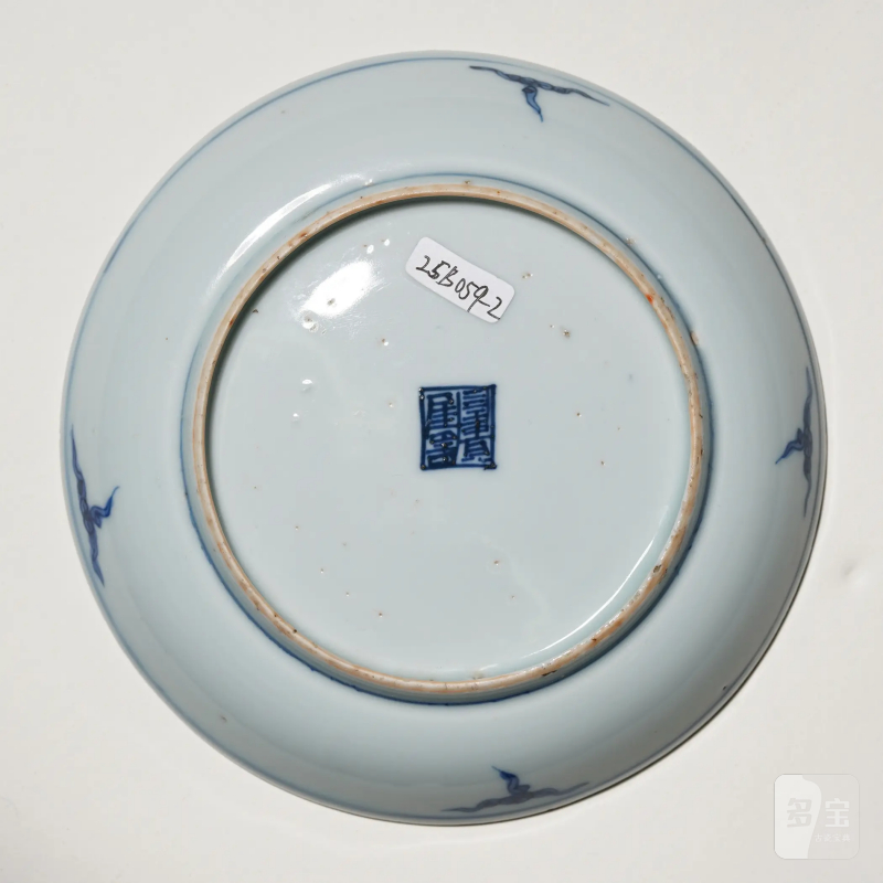 明嘉靖 青花琵琶行图盘 - 图3